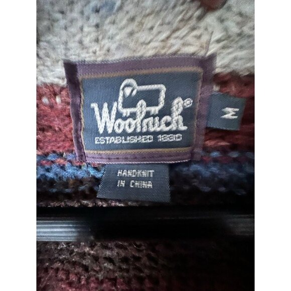 Vintage WOOLRICH 100% Wool Southwestern Knit Cardgian Sweater Size Medium M - Picture 2 of 4